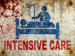 Intensive Care Sign - Halloween Decor Prop Road And Lawn Decoration Sign