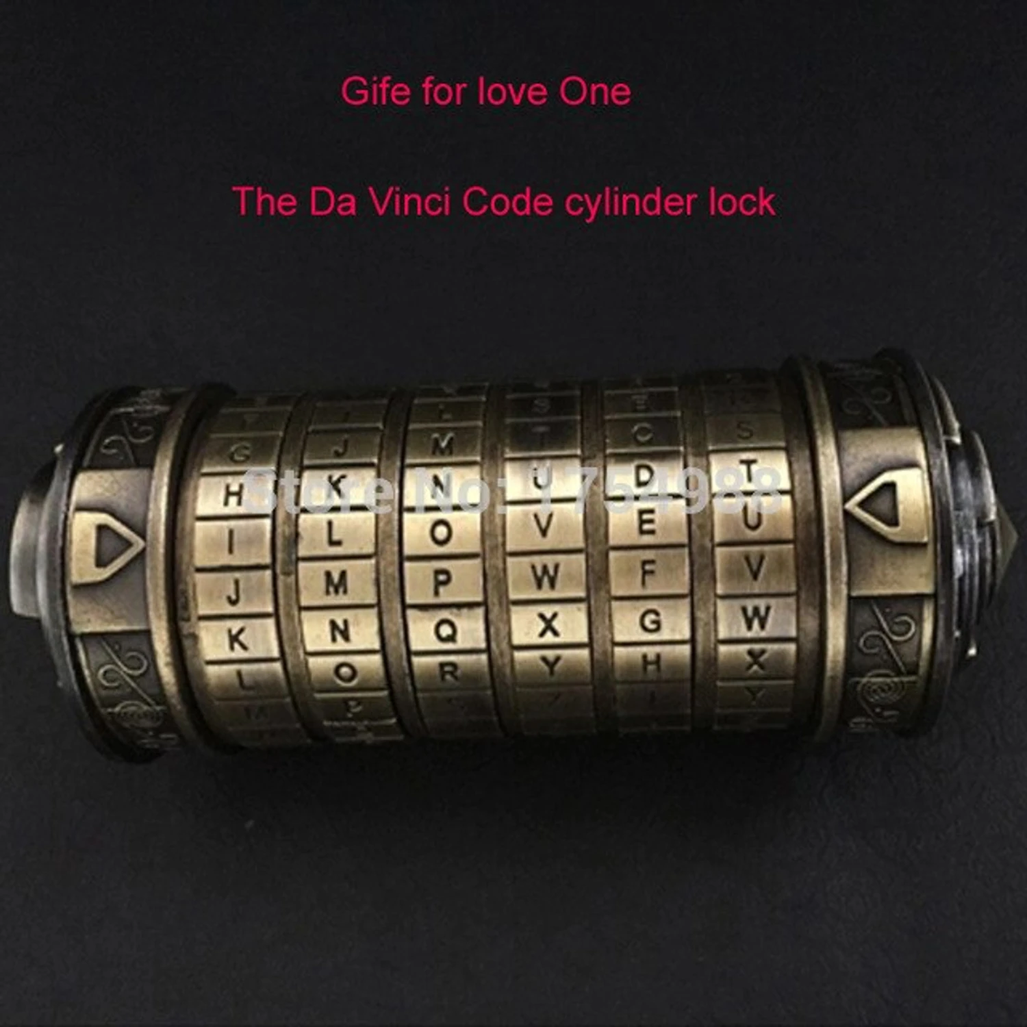 6-Dial Da Vinci Code Alphabet Lock Chamber (w/ Magic Rings) - Escape Room Prop - Image 2