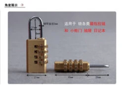 Copper Coated 4-Dial Number Combination Padlock - Escape Room Prop