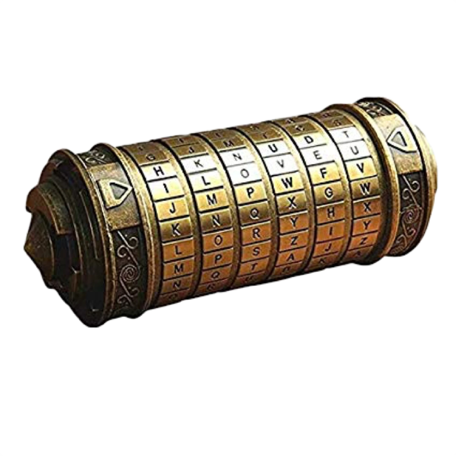 6-Dial Da Vinci Code Alphabet Lock Chamber (w/ Magic Rings) - Escape Room Prop