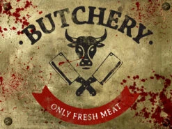 Butchery Sign - Halloween Decor Prop Road And Lawn Decoration Sign