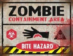 Bite Hazard Sign - Halloween Decor Prop Road And Lawn Decoration Sticker