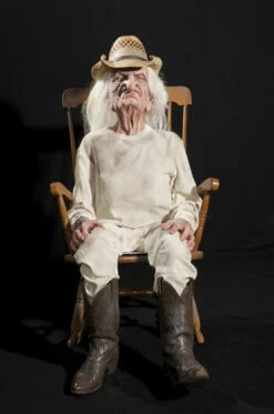 Rocking Grandpa Crotchety Halloween Prop Animated