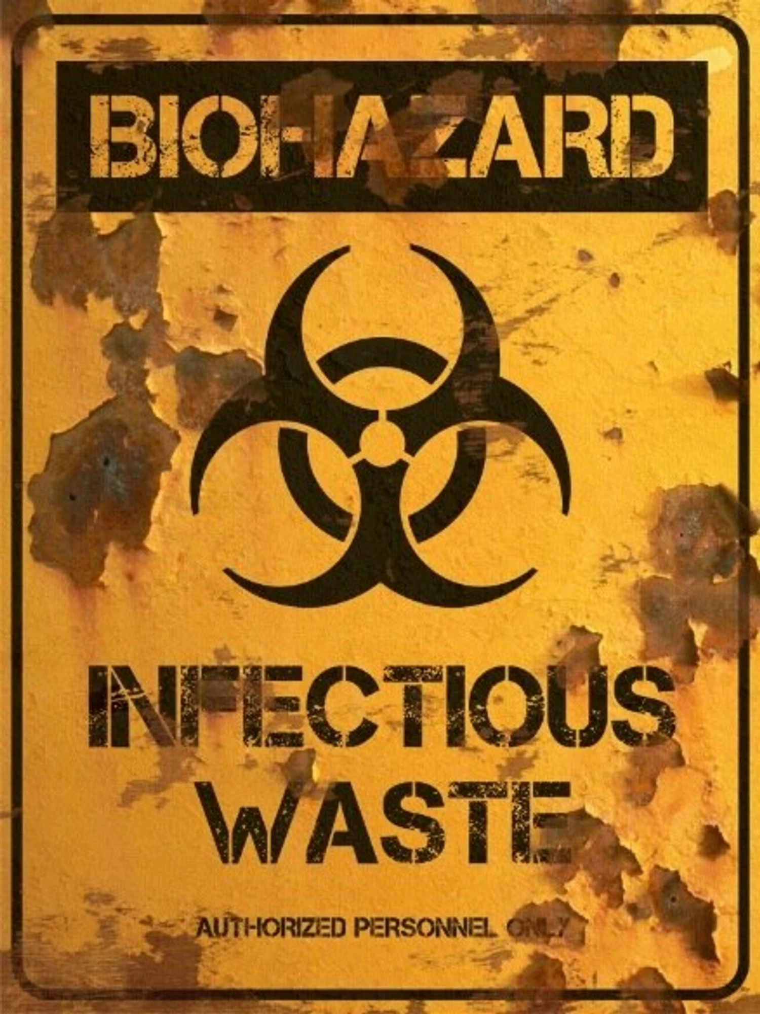 Infectious Waste Sign - Halloween Decor Prop Road And Lawn Decoration Sticker